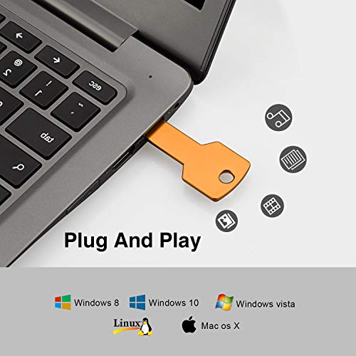 Clé USB 8 Go métal clé flash drive clé USB 2.0 mémoire or - 4
