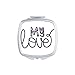 My Love Cute Quote Handwrite Style Mirror Square Portable Hand Pocket Makeup