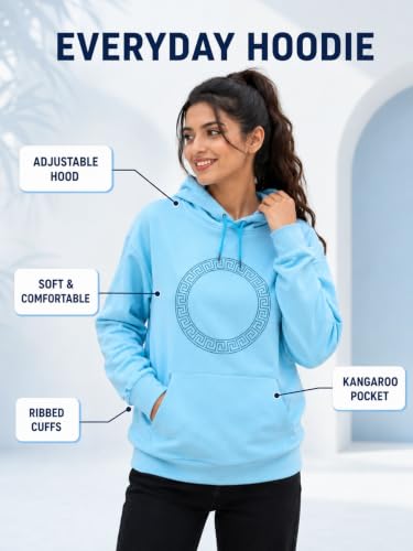 Image of Women's Luxury Rhinestone Geometric Circle Pullover Hoodies for Women