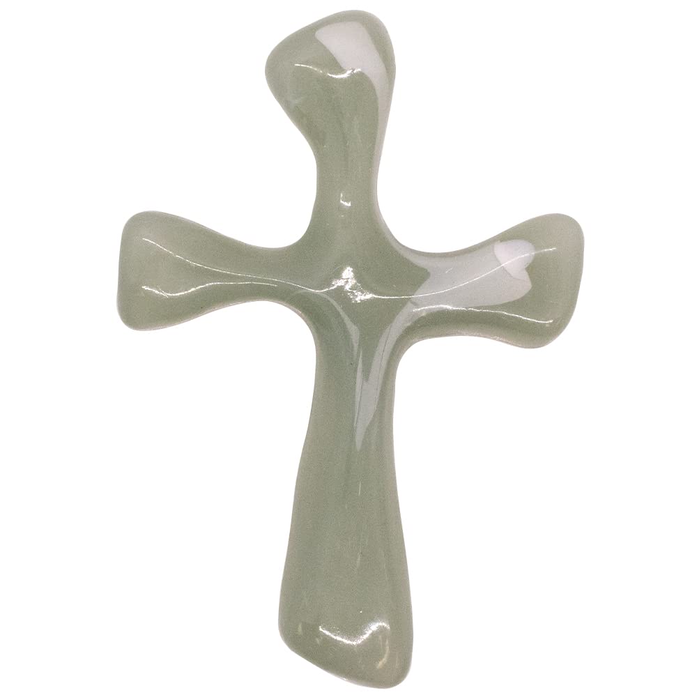 One Day at a Time Hand Held Prayer Cross | Cross of Courage and Peace | Soothing Cross for Clutching, Clinging, Praying, and Comforting | Christian Gift (Blue)