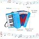 QUARKZMAN Accordion, 17 Tasten 8 Bassknopf Akkordeon Spielzeug Mini Musikinstrument Leichtgewicht für Erwachsene Anfänger Bildung, Hellblau