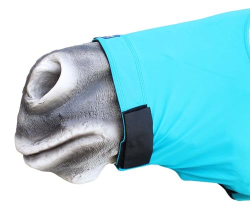 Image of Medium Horse Comfort Stretch Spandex Neck Hood Mane Turquoise 521MW04TR