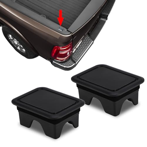 2PCS Bed Rail Stake Pocket Covers, Truck Stake Pocket Covers, Dustproof Truck Bed Hole Plugs, Truck Bed Accessories Rear Truck Holes Covers Compatible with Dodge Ram 1500 2500 3500 2019-2022