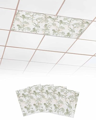 Fluorescent Light Covers for Ceiling Lights Spring Floral Magnetic Light