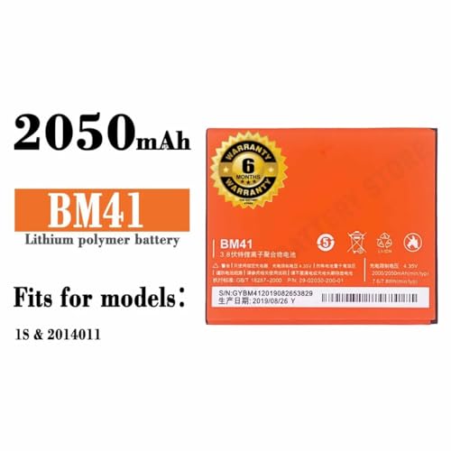 Image of THE BATTERY STORE Original BM41 Battery for Redmi 2050mAh /7.8WH 3.8V Battery with 6 Month Warranty***(DD192)