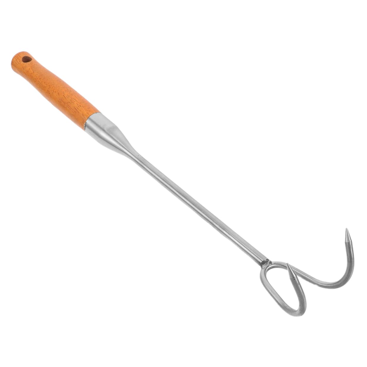 FOYTOKI Heavy Duty Meat Hooks BBQ Meat Turner Hooks for Grilling Stainless Steel Skewer Grill Utensil Outdoor Cooking Flipper for Ribs Steaks Chicken