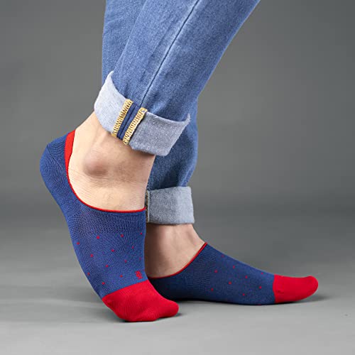 Image of SockSoho Premium Loafer Cotton Socks for MEN - (COLOR: Multicolor | Loafer Length | 7-12 UK Size)