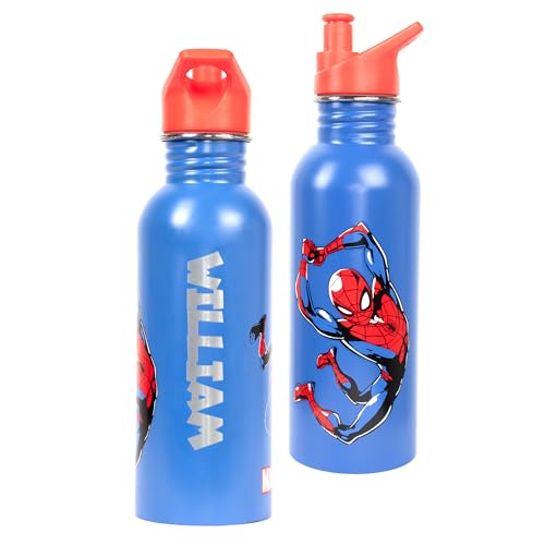 Botella Spiderman acero inoxidable 700ml infantil cantimplora azul sin BPA reutilizable 2