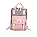 Produktbild BestiTas Moderner, einfacher und Unisex Outdoor Rucksack Mode Schulrucksack für Backpack (Rosa und Grau)