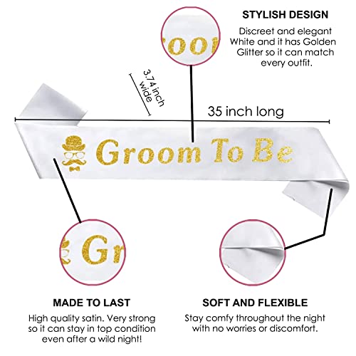 Image of Party Propz Groom to Be Decoration Set Combo - 21Pcs Bachelorette Party Decorations | With Groom to Be Foil Balloon, Champagne & Cheers Foil, Black & Gold Metallic Balloons