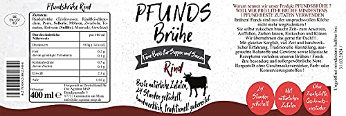 PFUNDS Brühe Vorratspack je 3 x 400 ml in den Sorten Rind, Geflügel, Gemüse, Wild Knochen- und Gemüsebrühe Bone Broth