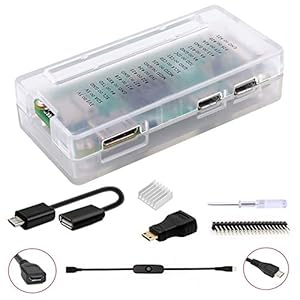 GeeekPi Raspberry Pi Zero/Zero W/Zero W 2 Case, 7 in 1 Basic Starter Kit with ABS Raspberry Pi Zero Case, 20Pin GPIO…