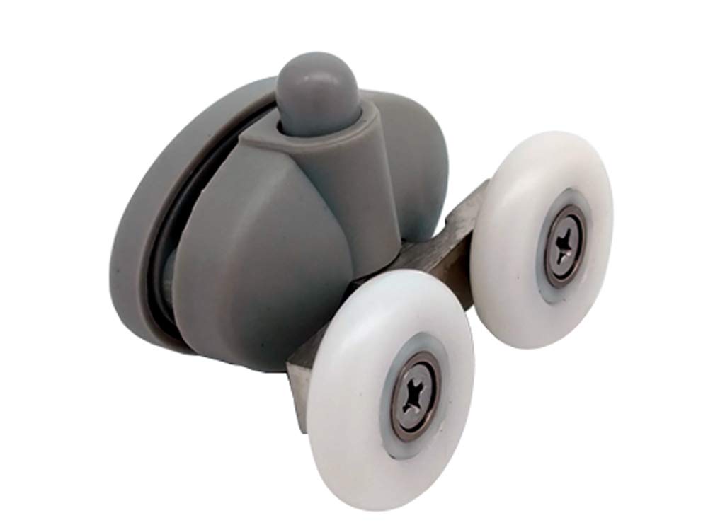 Shower Seal Uk Ltd Grey Shower Door Wheels | 20Mm, 23Mm Or 25Mm | Uppers Or Lowers | Double Twin Shower Door Rollers Runners | Roll020 (Lower Wheel (25Mm))
