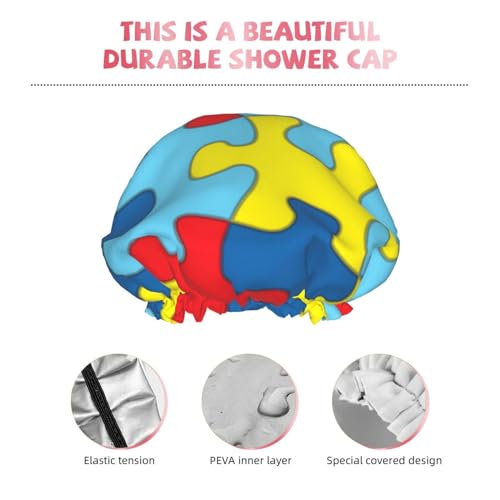 Bonnet de douche réutilisable imperméable cheveux longs avec élastique