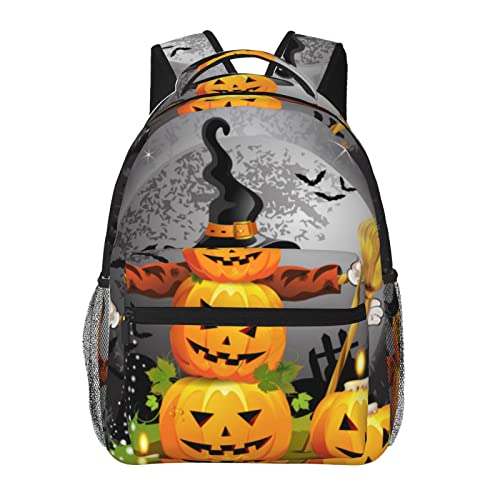Sac à dos d'Halloween noir grand volume pour protéger son PC portable au quotidien