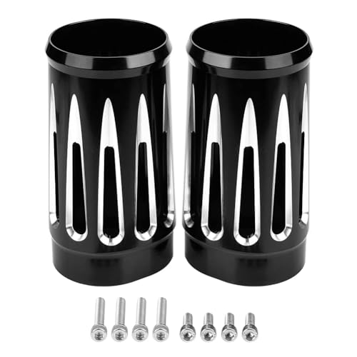 Aluminium Alloy Upper Boot Slider Shock Covers, Shock Cover, Strength Boot Slider Cover for FLT FLHR FLHT FLHX, to Install (��)