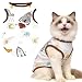 PETCARE Cute Cartoon Cat Shirts for Cats Only Soft Cotton Tshirts Brown Spaceship Cat Clothes for Cats Only Female Male Small Breeds Pet Pajamas Sleeveless Pet Tank Top Spring Summer Kitten Clothes