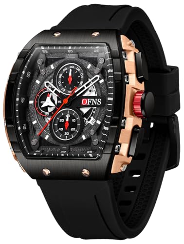 Montre à quartz homme bracelet silicone transparent étanche chronographe calendrier MASTOP