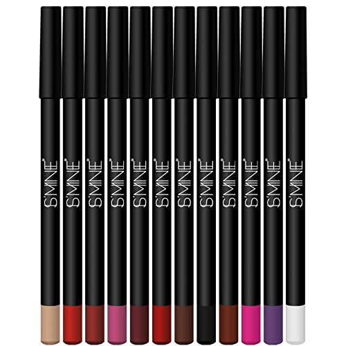 Is'mine Matte Lip Liner Pencil Set - 12 Assorted Colors Natural Lip Makeup Soft Pencils Waterproof And Longwear Ultra Fine Lip Liners (Color Set-3) #TOP1