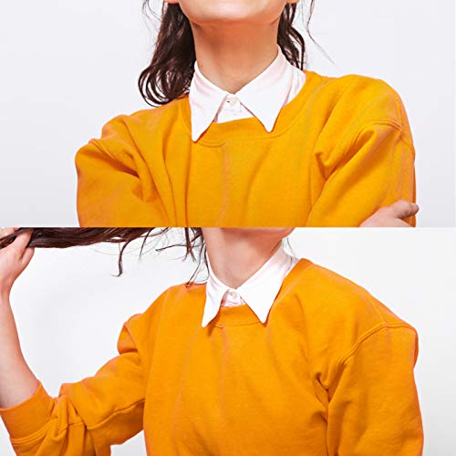 PHOGARY 2 Pieces Fake Collar Detachable Dickey Collar for Women, Detachable Pointed Collar Classic Fake Doll Shirt Blouse Collared Shirt Attachment Undershirts for Girls, One Size (White/Black)2