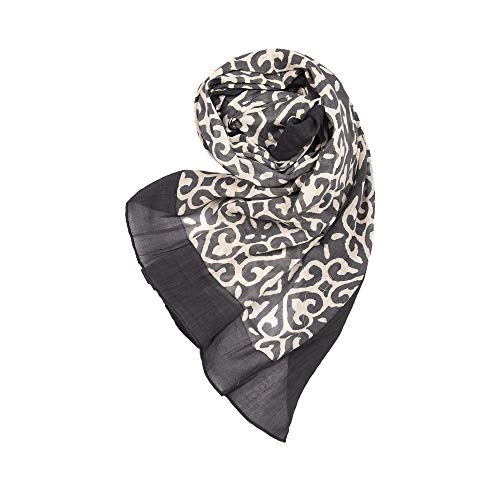 Image of AQVA Printed Cotton Scarf, Soft Scarves Stoles for Summer & Winter for Women & Girls (Size: 75 x 43 Inches)