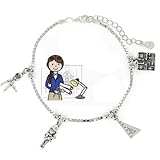 Pulsera de plata profesiones (Arquitecta)