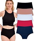 Contenido del paquete: 5 bragas de cintura alta