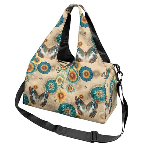 GLENLCWE Gym Bags for Women Waterproof Yoga Mat Bag with Shoe Compartments & Yoga Mat Holder Sports Bag Durable Sports Bags for Girls2