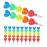 BAZEITFLOW 12 Stück Teiliges Herzförmige Kunststoffstifte Stapelbar...