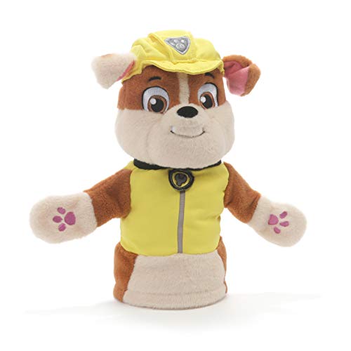 GUND Paw Patrol Rubble Hand Puppet Plush Stuffed Animal Dog, Yellow, 11´´