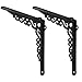 Sungmor Supporto per scaffali in ghisa, con angolo di 90°, antiruggine massiccio, 2 pezzi e 18 cm, elegante e decorativo clip angolare, angolo snodato per ponteggi