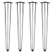 Produktbild Zelsius Tischbeine (71 cm, Natur/Rohstahl), Hairpin Legs, Tischgestell, 4er Set Tischkufen, Haarnadelbeine, Stahl Hairpins für Do-It-Yourself Esstisch Arbeitstisch Beistelltisch