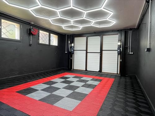 Dalles garage – Made in France – Clipsables, robustes, ventilées – Couleur ROUGE - 1 carton de 25 dalles (4m2)