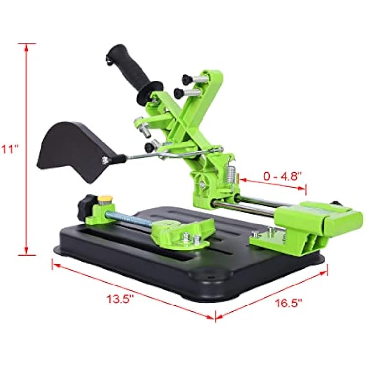 Universal Angle Grinder Stand - Multifunctional Angle Grinder Holder Bracket with Slide Handle & Upgraded Cast Iron Base Cutting Angle Adjustable for 100 and 125 Angle Grinder