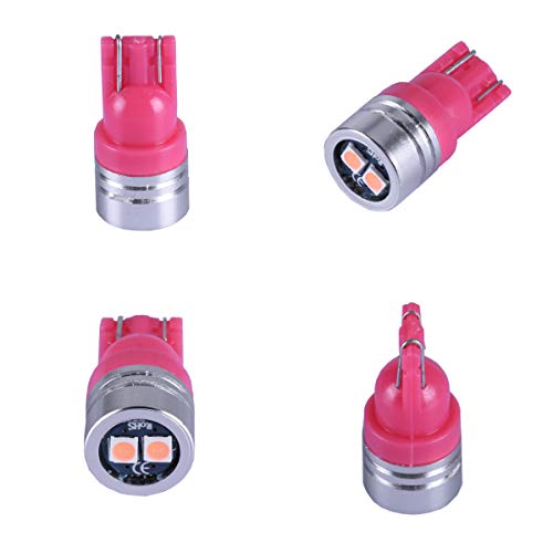 Bombillas LED T10 para auto color púrpura miniatura 4