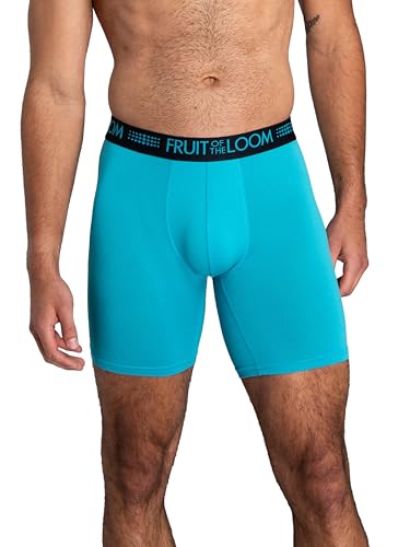 Image of Fruit of the Loom Men's 3-Pack Breathable Long Leg Boxer Brief