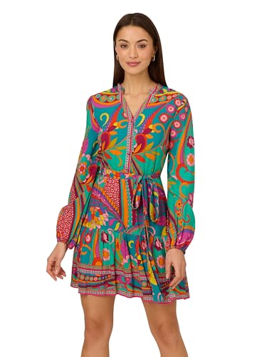 Image of Adrianna Papell Printed Short Dress