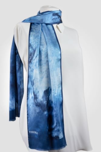 100% Silk Head Scarf for Women - 12"x27" / 30 * 170cm Hair Scarves Satin Head Scarf Bandanas Square Silk 80044