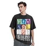 SANWDAI T-Shirt Carly Musics Rae Musics Jepsen Mens Vintage Washed Shirt Womens Oversized Shirts Short Sleeved Crew Neck Tee Medium Black