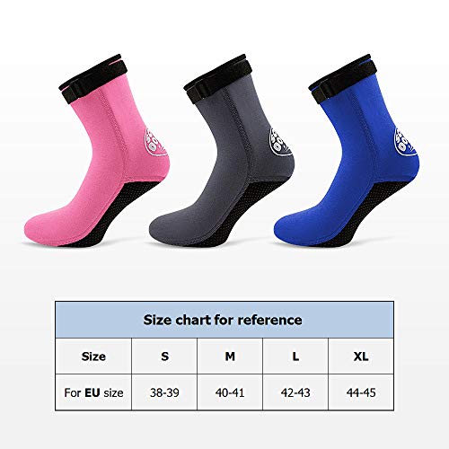 KKmoon Meias de mergulho de neoprene 3MM Botas de mergulho Sapatos de água Botas de praia Botas de m