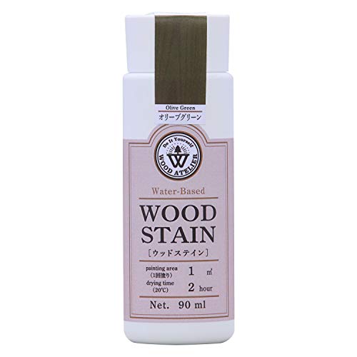 和信ペイント 水性着色剤 ウッドアトリエ ウッドステイン 90ml 800608 木目を生かした着色 WS-08 オリーブグリーン