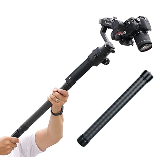 Upgrade Gimbal Extension Pole Carbon Fiber Bar Lightweight but Strong 1/4" Universal Rod Compatible with DJI Ronin S, Ronin SC, OSMO Mobile 3, OM 4, ZHIYUN Crane 2 V2 Stabilizer DSLR Camera