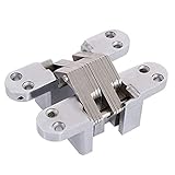Ranbo (1 Pair) Hidden gate Hinge Stainless Steel Invisible Door Hinges Concealed Barrel Wooden Box S