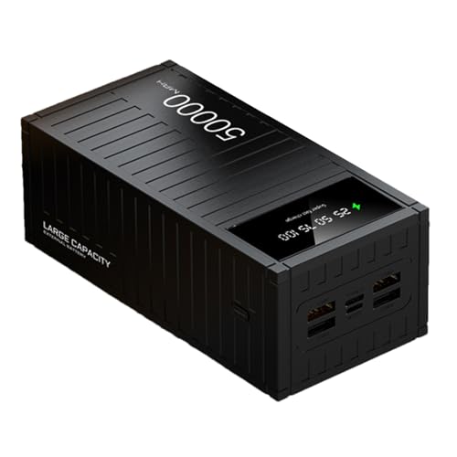 Power Bank Portátil - Power Bank Portátil, Cargadores Rápidos, Almacenamiento de Energía | Batería portatil de 50.000mAh con capacidad de carga de 66W y solución energética potente para el displa