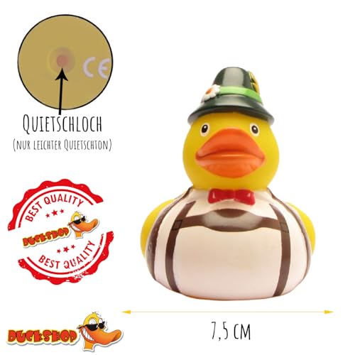 DUCKSHOP I Badeente Sepp I Quietscheente I L: 7,5 cm I Quietscheentchen
