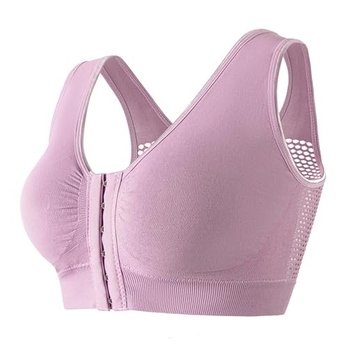 Sujetadores Deportivos Mujer Shock Absorber Sujetador Deportivo Mujer Shaperher Sujetador Plus Size Transpirable Sin Aros Sin Hueco Cierre Frontal Cómodo para Yoga y Gimnasio