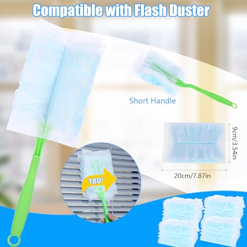 Image of 30PCS Disposable Dusters Refills Compatible with Swiffer,180 Degree Electrostatic Disposable Replacement Head for Home,Office,Ceiling Fans,Blinds and Furniture Dusting (Pack of 2)