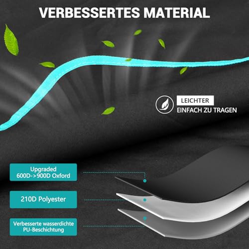 HQCM Kofferraumschutz Hund ladekantenschutz, Universal 185x105CM 900D Wasserdicht Kratzfest Kofferraum schutzmatte hundedecke mit Seiten- und Ladekantenschutz Kofferraumdecke für Auto, SUV, Van