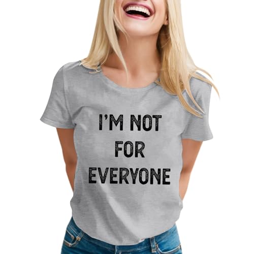 Camisetas sarcásticas para mujer con refranes divertidos, camisetas gráficas novedosas para mujer, Gris Claro, L