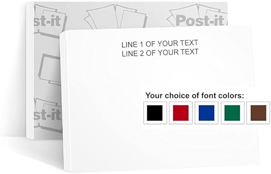 Amazon.com : Custom 4x3 Post-It Notes - 6 Pads of 50 Sheets - Printed ...